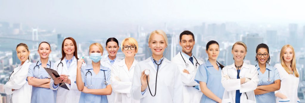 Doctors, nurses, and medical staff